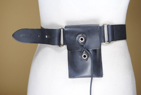 Black Pocket Belt for Women, Travel Pouch, festiv… - image 5