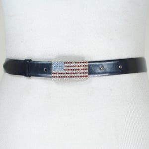 Patriotic crystal Belt Buckle Crystal Studded American Flag Patriotic Belt Buckle BBK0001  main image 2