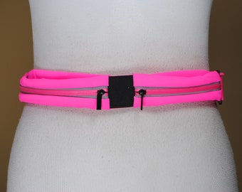thin pink waist belt