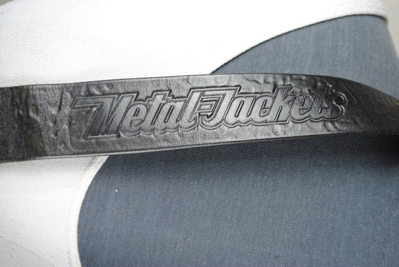 Biker Black Leather Belt,  Metal Jackets Studded … - image 7