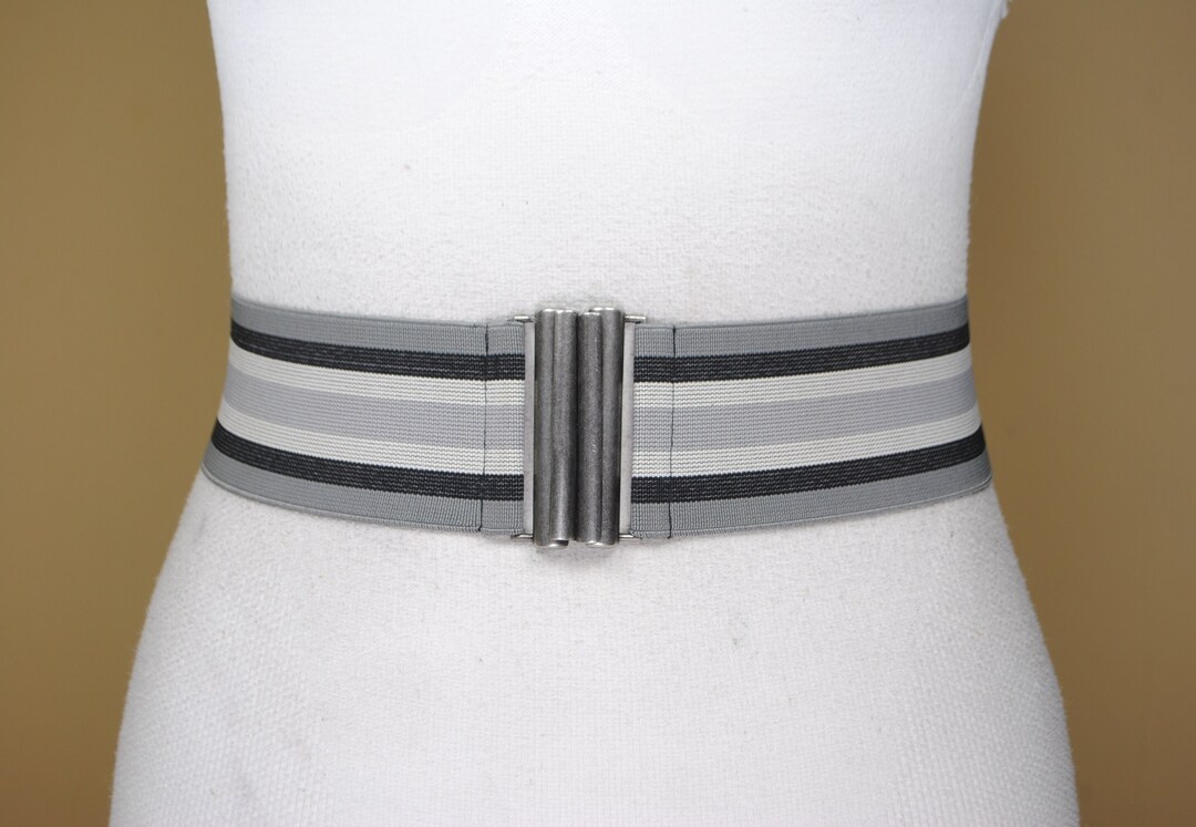 4372 Wide Waist Stretch Belt For Women Elasticated Woman (light Silver SUOSDEY Women Fashion Wide Elastic Belt Stretch Waist Belt  main image 3