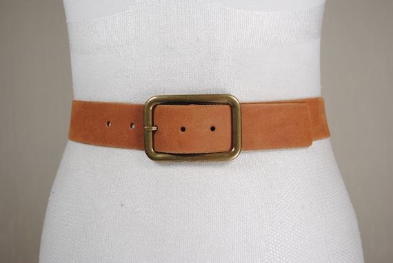 Foxy Brown Leather Belt, Unisex , Women, Solid Br… - image 1