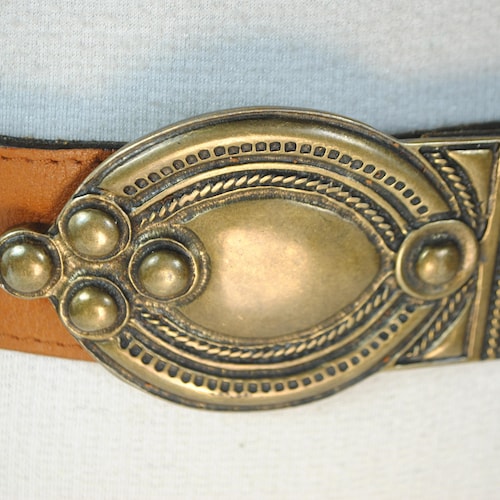 00s Vintage Hip Belt, LIU JO Beige Suede Leather Belt, Women 