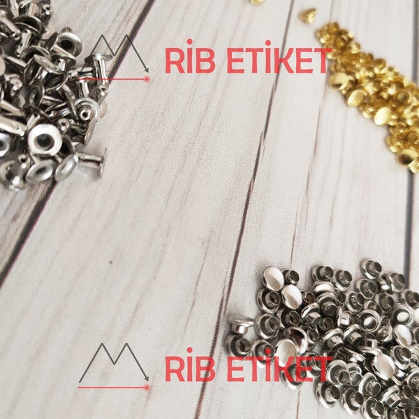 Rivets for 3mm diameter hole (to attach fabric, leather or thin material) Rustproof