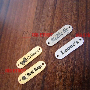 Custom Metal Tag Round Edges, personalized metal label, handmade metal label, blanket label, bag label