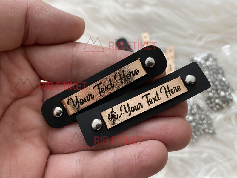 Faux Leather Tags With Rivets Customized Etsy UK