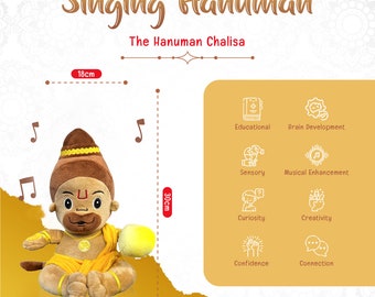 Hanuman canta e ilumina a Gadha Hanuman: Chalisa completa de Hanuman y minilibro de sabiduría de Hanuman