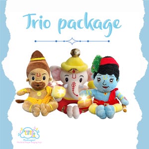 Trio Hinduism Mantra Toys + Mini Books of Wisdom