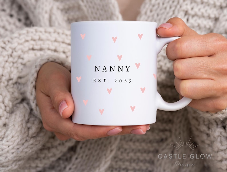 Personalised Grandparents Mug, New Grandparents Gifts, New Nanny and Grampy Gift, Gifts for new Grandparents, New Baby Gift for Grandparents afbeelding 3