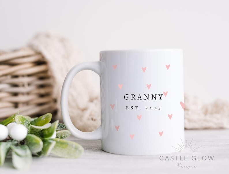 Personalised Grandparents Mug, New Grandparents Gifts, New Nanny and Grampy Gift, Gifts for new Grandparents, New Baby Gift for Grandparents afbeelding 4