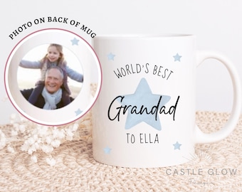 Personalised Grandparents Mug | Grandad Gift | Photo Mug | Gift for Him | From the Grandkids | Grampy, Grandad, Granda Mug