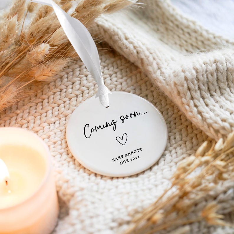 Parents Coming Sign Expecting Parents Personalised Sign | Pregnancy Announcement Sign ...