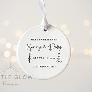 Expecting Parents Christmas Tree Decoration | Pregnancy Christmas Decoration | Personalised Christmas ornament | Pregnancy Christmas Bauble