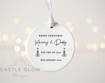 Expecting Parents Christmas Tree Decoration | Pregnancy Christmas Decoration | Personalised Christmas ornament | Pregnancy Christmas Bauble