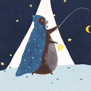 Tarjeta de Navidad con osito, osito de Navidad, tarjeta plegada con sobre, A6