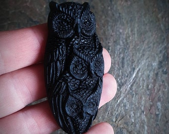 Unique Obsidian Owls gems