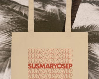 Susmaryosep Retro Typography Tote - Proud Filipino Everyday Bag, Gift For Family