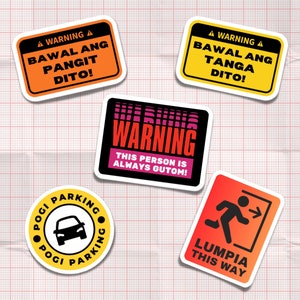 Filipino Stickers: Funny Lumpia Tagalog Proud Pinoy Foodie Decal