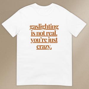 Funny Inappropriate T-Shirt: Gaslighting Meme Unhinged Adult Humor Tee