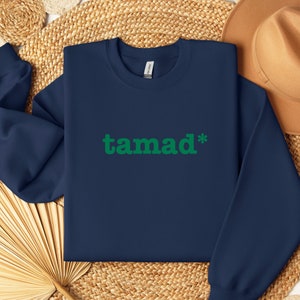 Tamad Lazy Tagalog Crewneck, Funny Filipino Shirt, Embroidered Philippine Sweatshirt, Pinoy Humor Gag Shirt, Family Group Shirt Gift