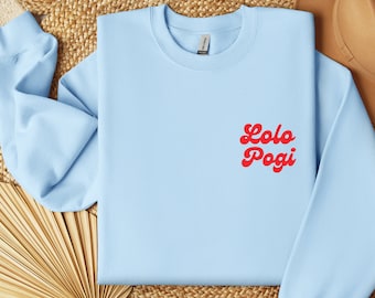 Embroidered Filipino Sweatshirt: Lolo Pogi Crewneck Pinoy Grandpa Gift Philippines Clothing