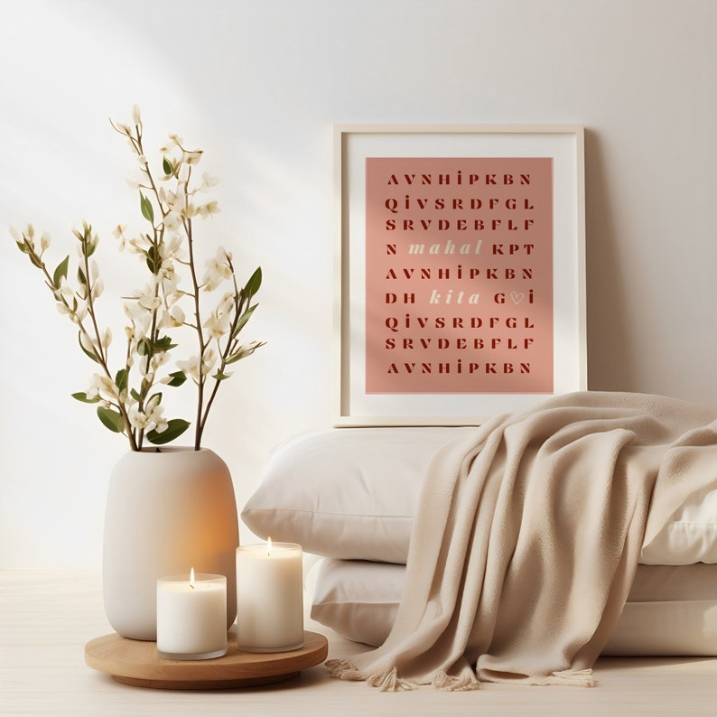 Filipino Art Mahal Kita Valentines Day Tagalog Poster Set of 3