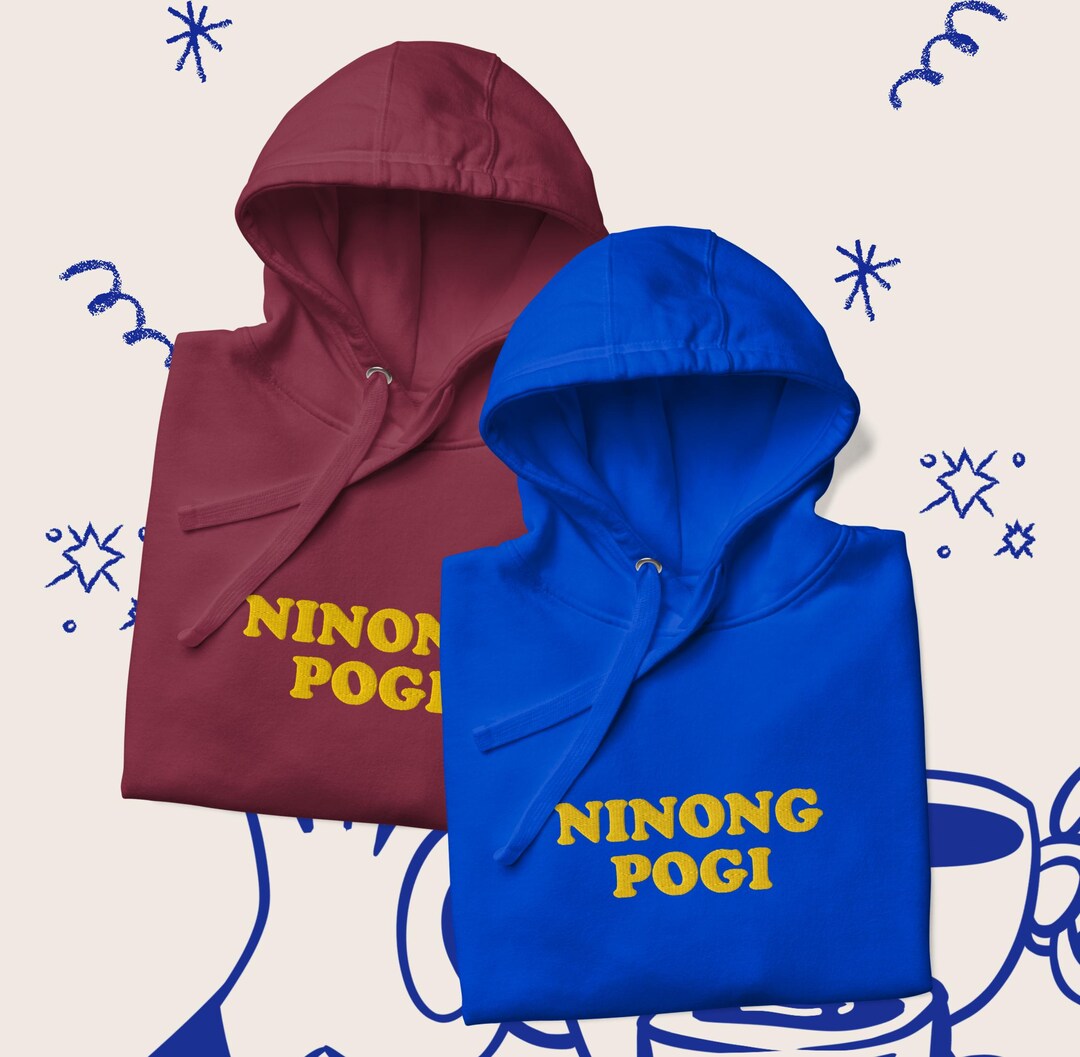 Ninong Philippines Ninong Pogi Embroidered Hoodie, Personalized Filipino ...