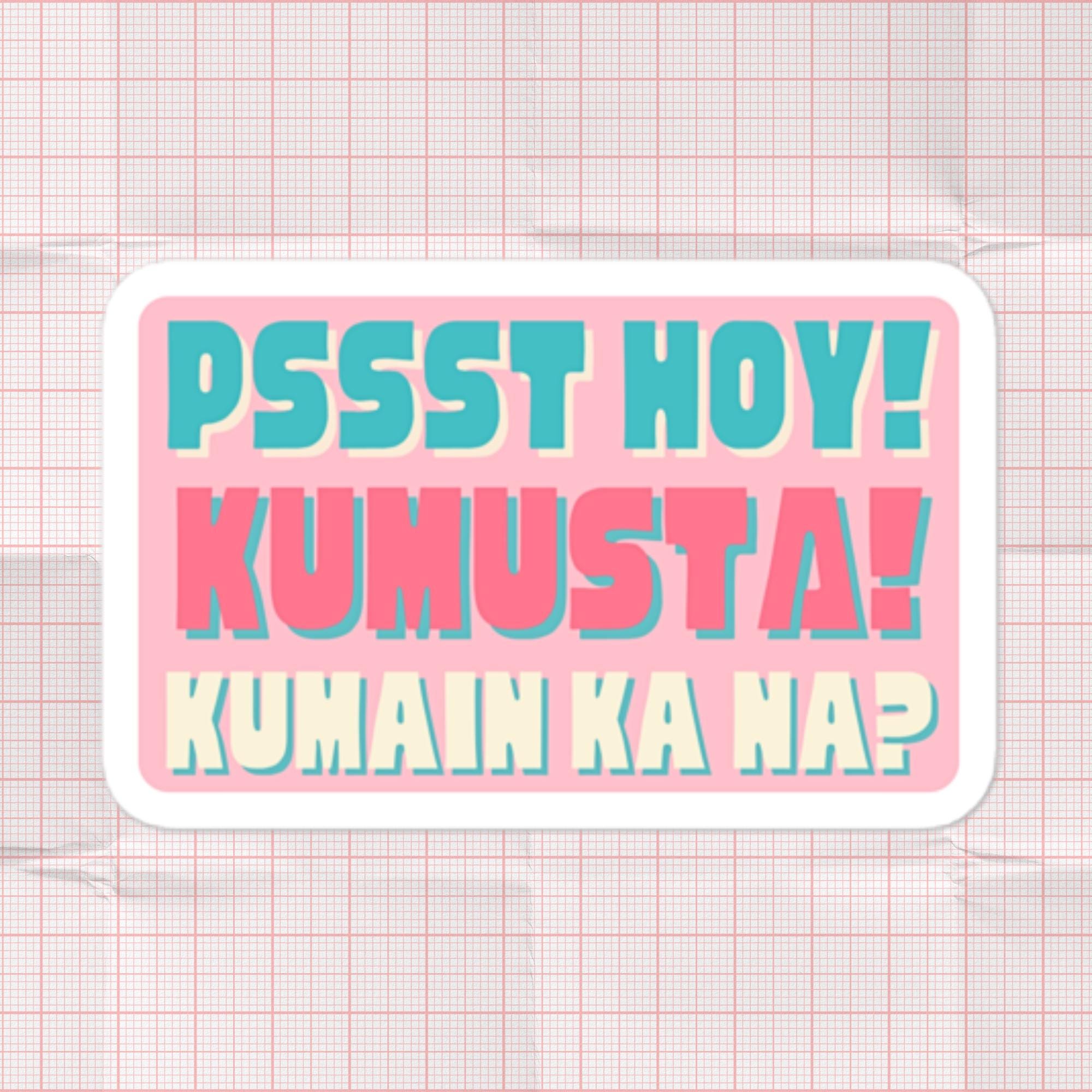 Pagsusulit Sticker Philippines Kumusta! Tagalog Vinyl Sticker, Filipino Gifts, Proud Pinoy ...