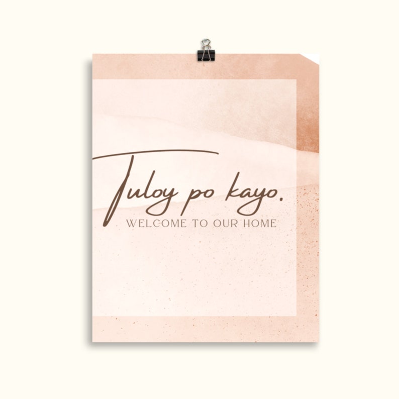 Filipino Art Tagalog Sign to Our Home Poster, Philippines Art