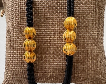 22k Gold Plated Handmade Fine String Beads Bracelet