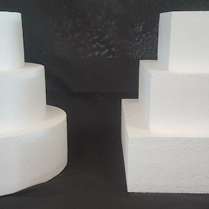 Polystyrene Cake Dummy, various size, depth and shape - Square