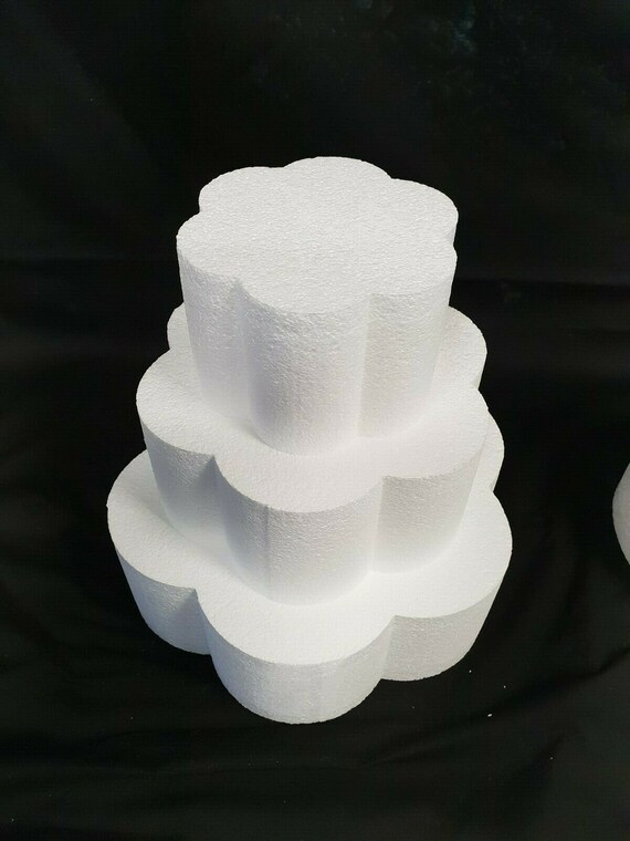 Polystyrene Cake Dummy Various Size Depth and Shape Flower Etsy
