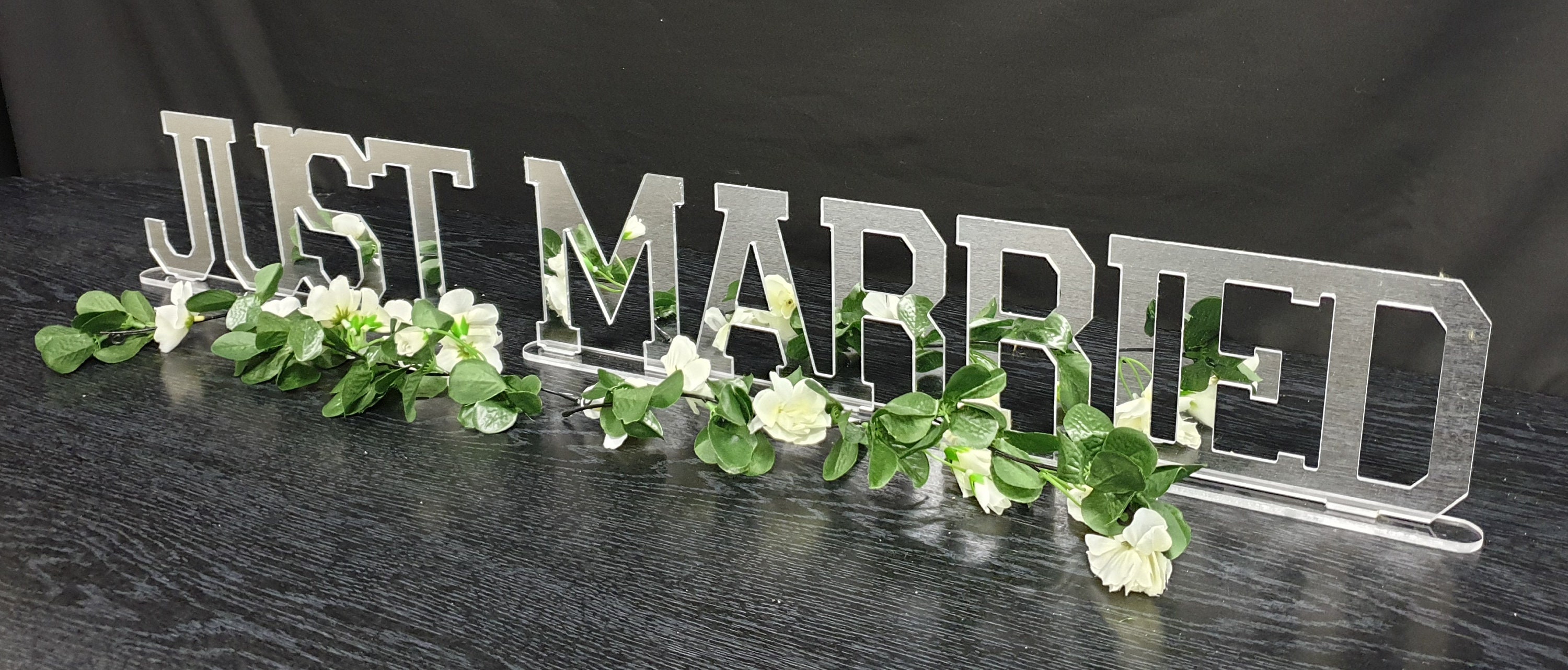 Acrylic 'just Married' Wedding Plaque Etsy