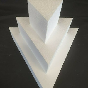 Polystyrene Cake Dummy, various size, depth and shape Triangle