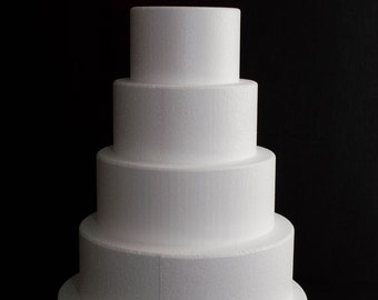 Polystyrene Cake Dummy, various size, depth and shape - Round