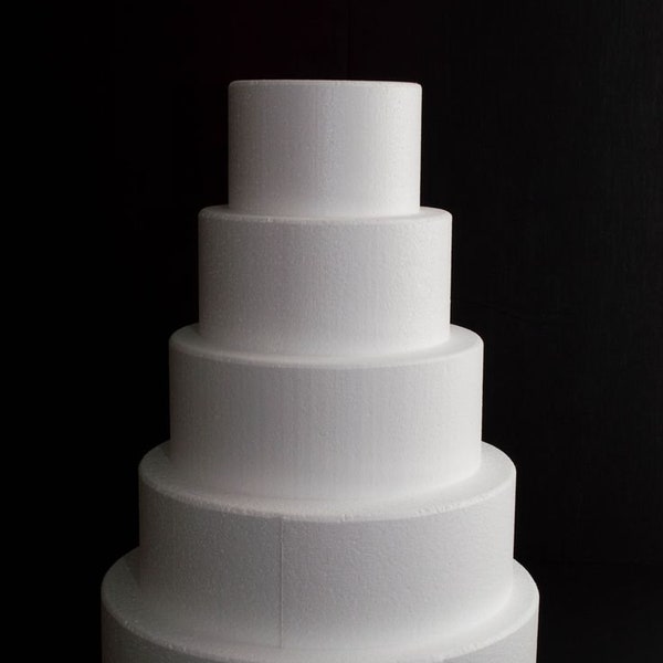 Polystyrene Cake Dummy, various size, depth and shape - Round