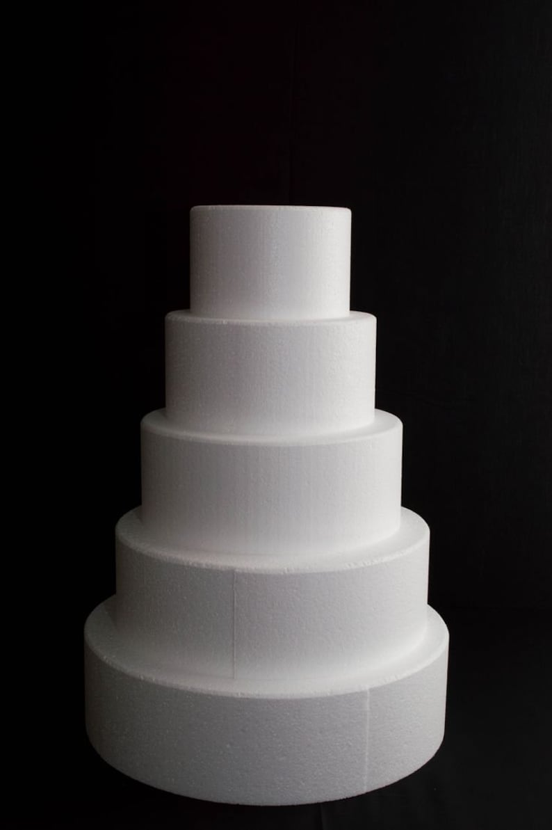 Polystyrene Cake Dummy Various Size Depth and Shape Round Etsy