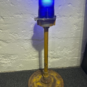 Taxi light…. Steam punk and this particular light is well weathered! Functional LED light for indoor use. Can be a clear globe if desired.