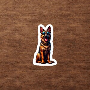 Cool Sunglasses Dog Sticker | Pet Lovers Decal, Laptop Sticker & Gift for Dog Owners, Fun Office Decor