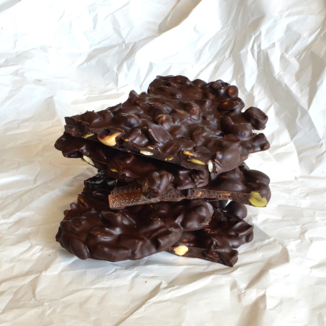 Dark Chocolate Slab With Nuts Fruits Berries and Seeds. Etsy