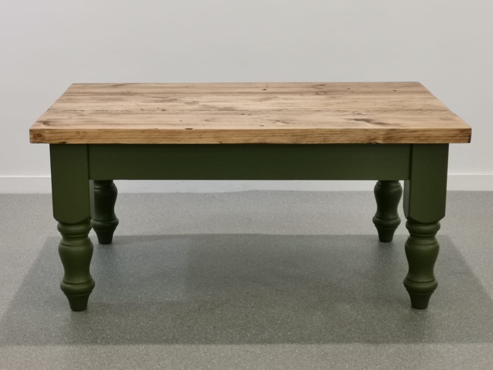 Turned leg Coffee Table. Reclaimed Wood available in Farrow Etsy