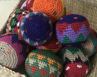 Set van 3 Guatemalteekse Hacky Sacks handgemaakt