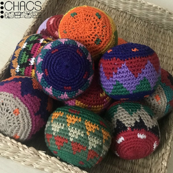 Set of 3 Guatemalan Hacky Sacks Handmade