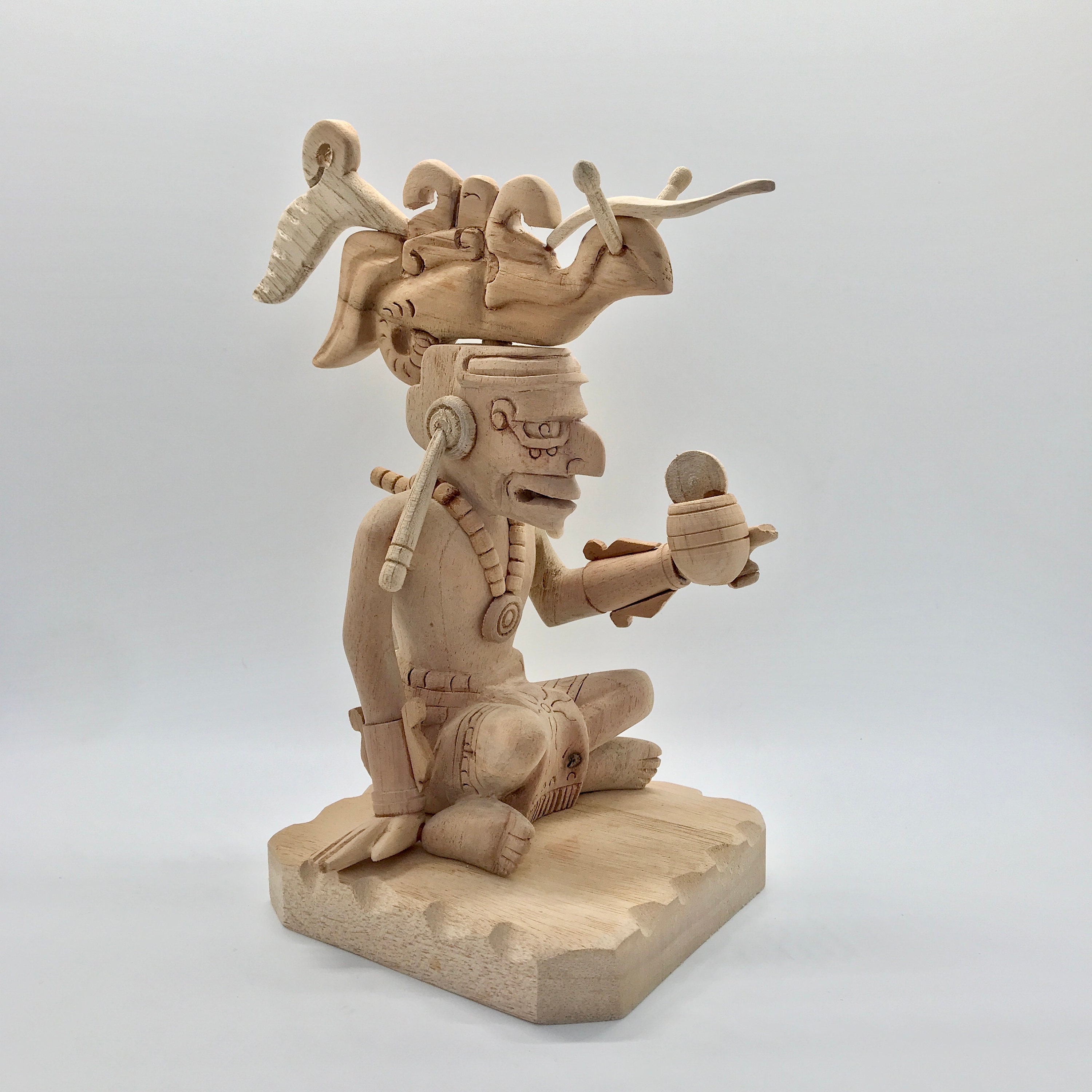 Itzamna Mayan Wisdom God Handcarved Statue Etsy UK