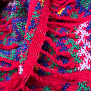 Handmade Guatemalan Fabric Multicolor Tablecloth