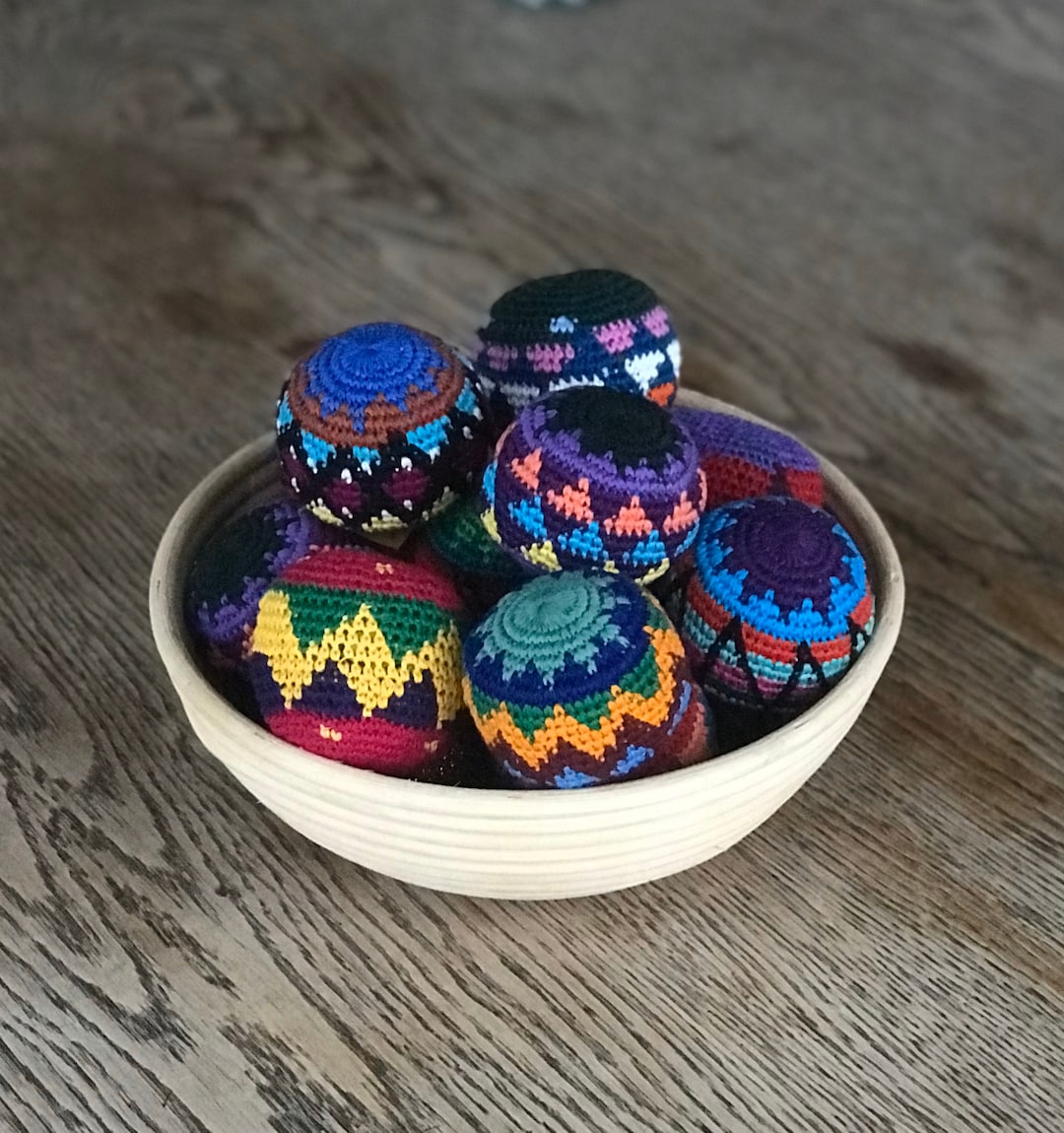 Set of 12 Crocheted Footbags Handmade - Etsy