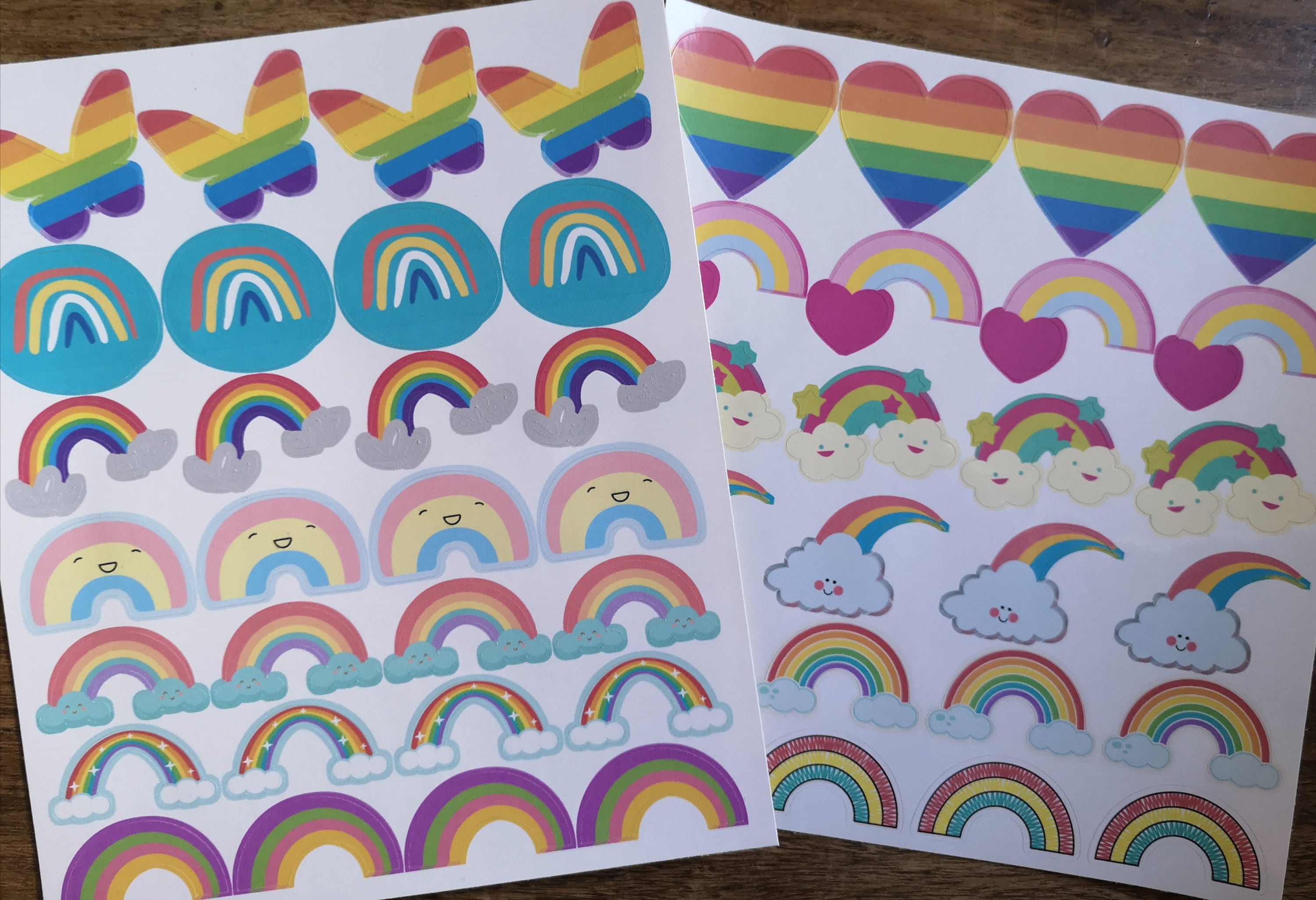 Rainbow Stickers Etsy UK