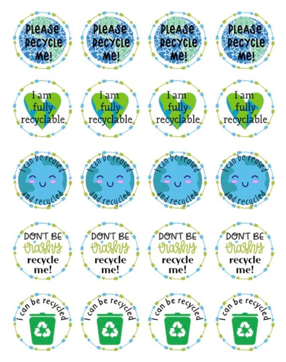 I can be recycled stickers Etsy