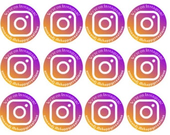 Pegatinas personalizadas de 'Estamos en Instagram'