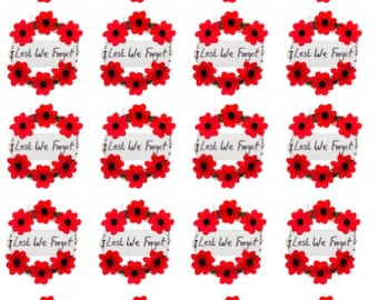 Poppy Remembrance Stickers